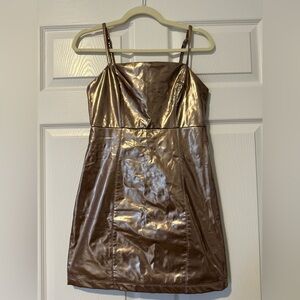 Forever 21 Shimmering Bronze Mini Dress